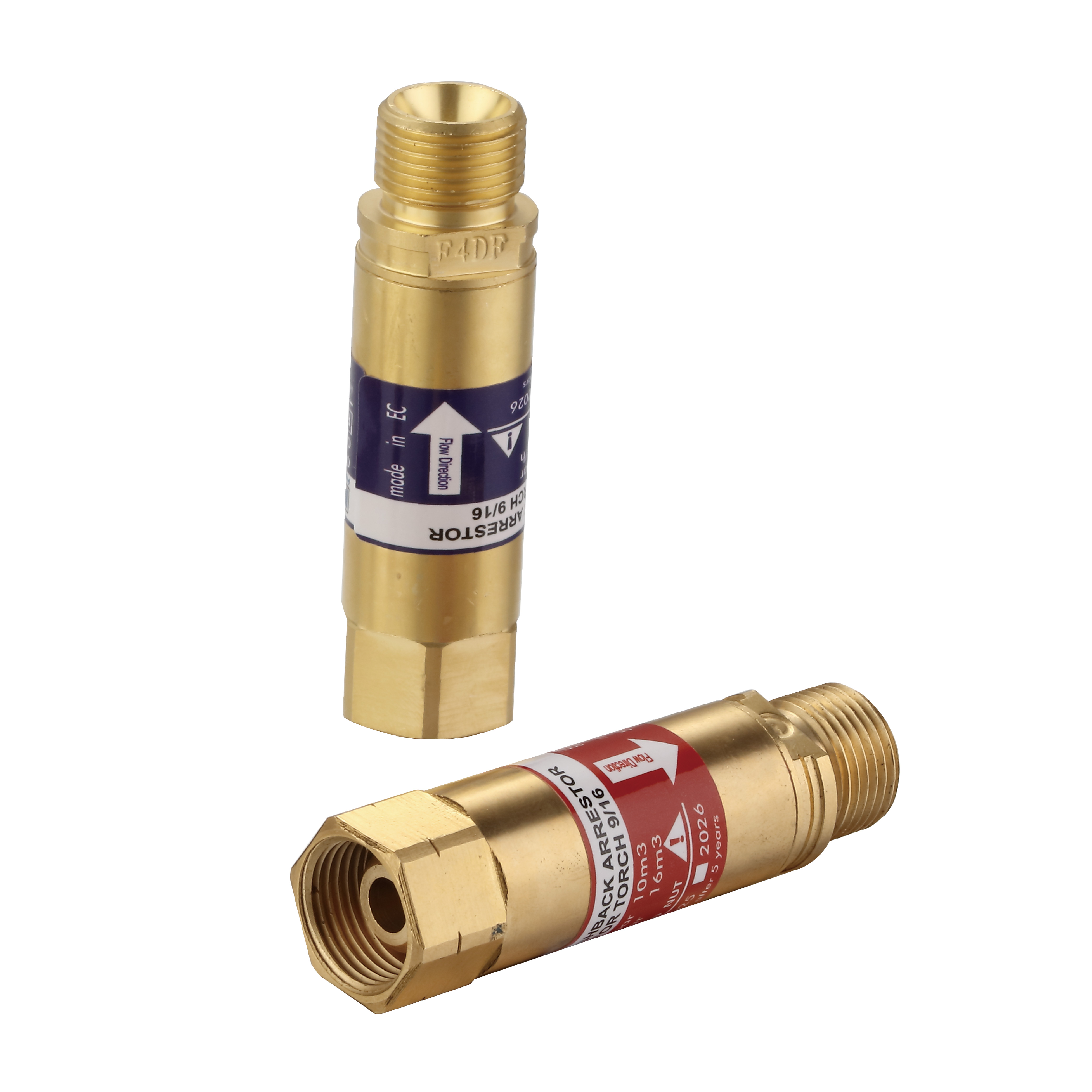 166 Series ไฟฉาย/ตัวควบคุม Flashback Arrestor Solid Nut
